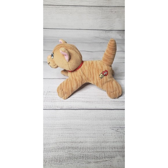Orange Pound Puppies Purries 1980's Tonka Striped Tabby Cat Vintage - Picture 3 of 6